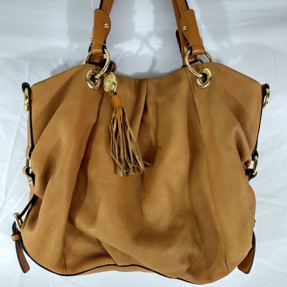 BIG SOFT VINCE CAMUTO LEATHER BOHO L TAN - Picture 2 of 8